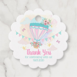 熱気球メッセージカード/ありがとうラベル フェイバータグ