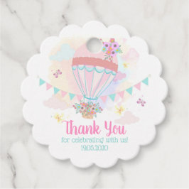 熱気球メッセージカード/ありがとうラベル フェイバータグ