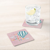 熱気球ライフは美しい乗り物 スクエアペーパーコースター (インサイチュ)