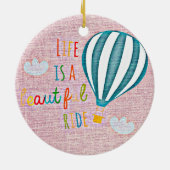 熱気球ライフは美しい乗り物 セラミックオーナメント (裏面)