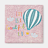 熱気球ライフは美しい乗り物 マグネット (正面)