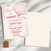 熱気球ラブインザエアブライダルシャワー 招待状
