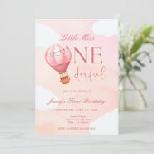 熱気球リトルオ恋しく思ネダーフル1歳の誕生日 招待状 (スタンド正面)