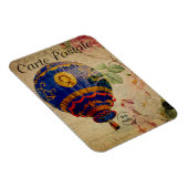 熱気球ヴィンテージフランスの葉書 マグネット (右側)