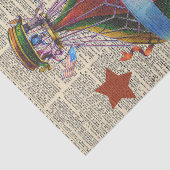 熱気球ヴィンテージ新聞デコページ 薄葉紙 (詳細)