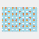 熱気球上の動物 ラッピングペーパーシート (正面3)