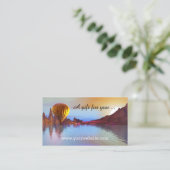 熱気球乗りギフト券テンプレート 割引カード (スタンド正面)