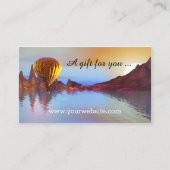 熱気球乗りギフト券テンプレート 割引カード (正面)