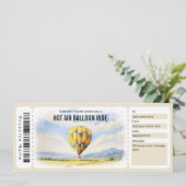 熱気球乗りギフト券テンプレート 招待状 (スタンド正面)