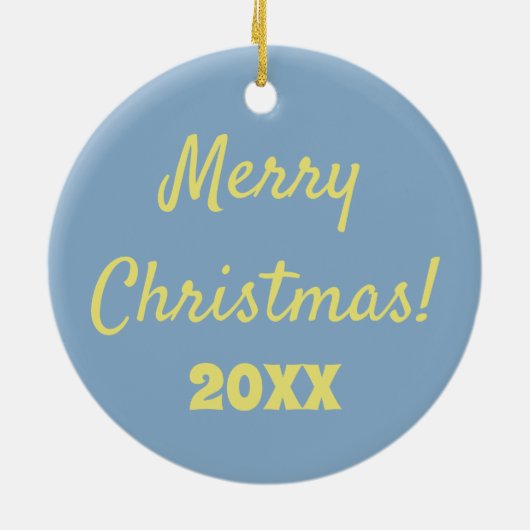 熱気球写真コラージクリスマスオーナメント セラミックオーナメント (裏面)