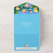 熱気球動物パイロット機少年パーティー オールインワン招待状 (外側)