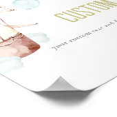 熱気球動物赤ちゃんシャワーカスタムシンボルや象徴 ポスター (角)