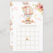 熱気球動物赤ちゃんシャワービンゴゲーム (正面/裏面)