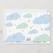 熱気球動物赤ちゃんシャワー招待状 招待状 (裏面)