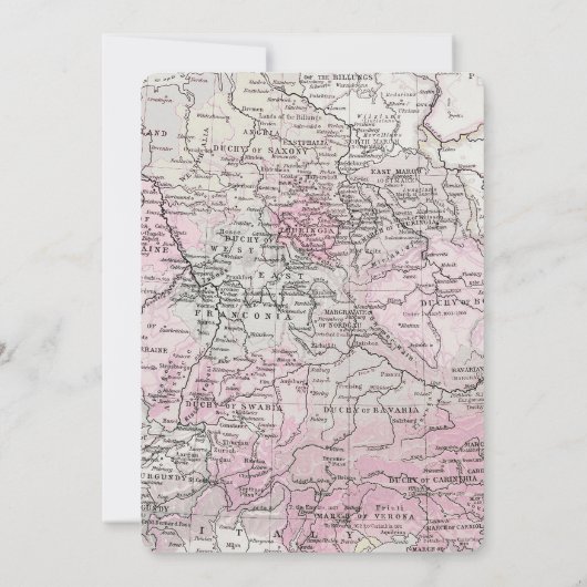 熱気球少女ベビーシャワー招待状 招待状 (裏面)