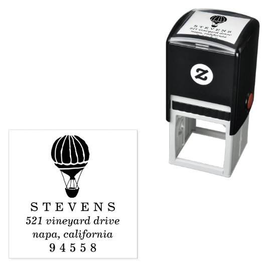 熱気球差出人住所スタンプ セルフインキングスタンプ (インサイチュ)