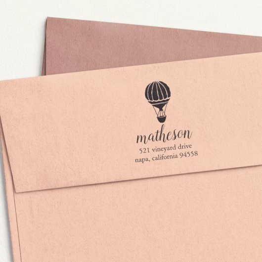 熱気球差出人住所スタンプ セルフインキングスタンプ