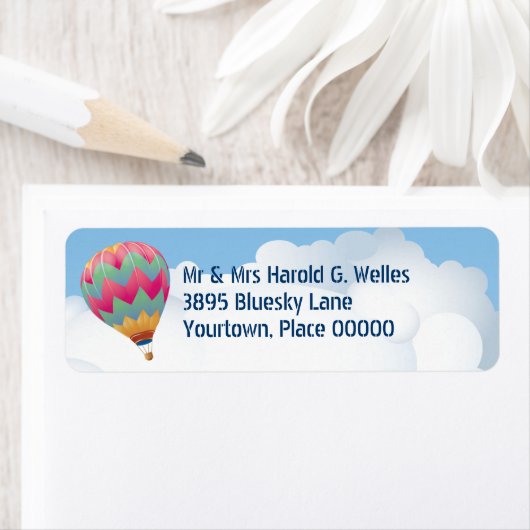 熱気球差出人住所 ラベル (インサイチュ)