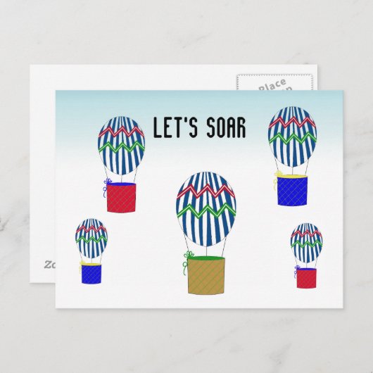 熱気球旅行 ポストカード (正面/裏面)