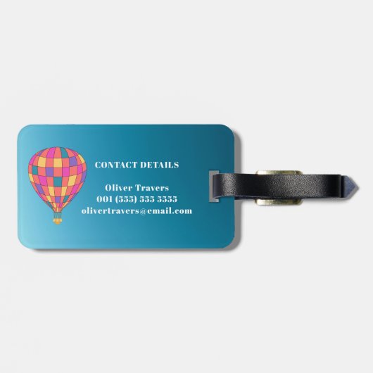 熱気球旅行 ラゲッジタグ (裏面横)