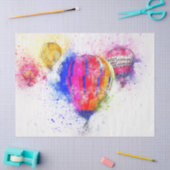 熱気球水色の分離ティッシュペーパー 薄葉紙 (クラフト)