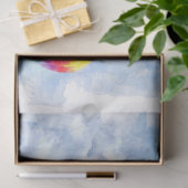 熱気球水色の切り離し 薄葉紙 (ギフト)