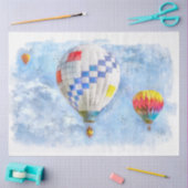 熱気球水色の切り離し 薄葉紙 (クラフト)