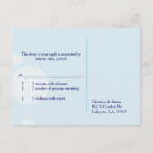 熱気球海軍ウェディングRSVP インビテーションポストカード (裏面)