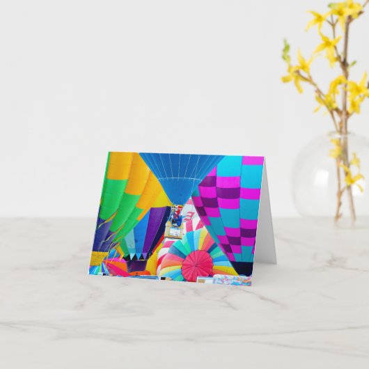 熱気球眼鏡 カード (黄色い花)