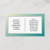 熱気球緑の名グラデーション刺 名刺 (裏面)