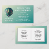 熱気球緑の名グラデーション刺 名刺 (正面/裏面)