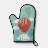 熱気球色彩の鮮やかイラストレーションパーソナライズされた 鍋つかみ (正面)