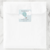 熱気球誕生日シール スクエアシール (バッグ)