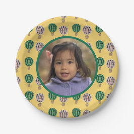 熱気球誕生日写真 ペーパープレート