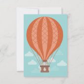 熱気球誕生日招待状 招待状 (裏面)
