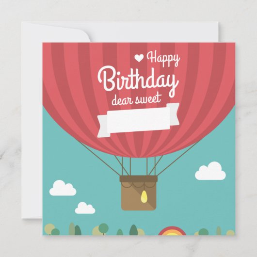 熱気球誕生日 シーズンカード (正面)