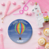 熱気球誕生日 ペーパープレート (パーティー)
