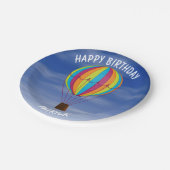 熱気球誕生日 ペーパープレート (アングル)
