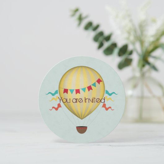 熱気球誕生日 招待状 (スタンド正面)
