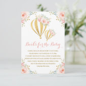 熱気球赤面ピンクフローラブックベビー エンクロージャーカード (スタンド正面)