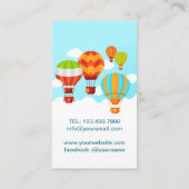 熱気球走行の背景 名刺 (裏面)