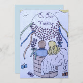 熱気球遠くにの結婚式の招待状 招待状 (正面/裏面)