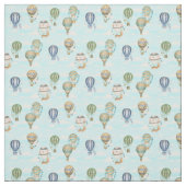 熱気球雲水色パターン ファブリック (見本)