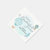 熱気球1ダーフル世界第1回誕生日 スタンダードカクテルナプキン (角)