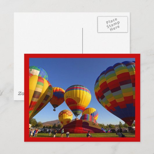 熱気球1 ポストカード (正面/裏面)
