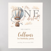 熱気球1stバースデーポスター ポスター (正面)