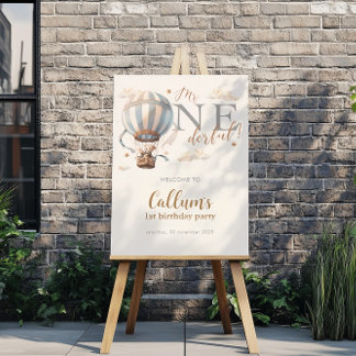 熱気球1stバースデーポスター ポスター