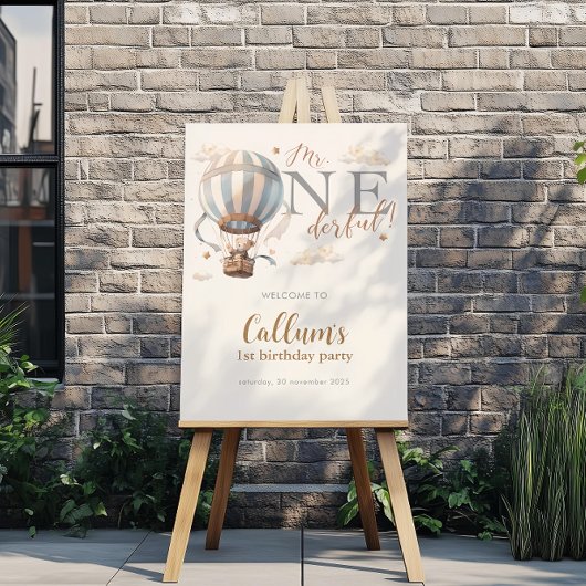 熱気球1stバースデーポスター ポスター