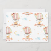 熱気球1st誕生日ジャングル動物の写真 招待状 (裏面)