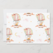 熱気球1st誕生日ジャングル動物の写真 招待状 (裏面)